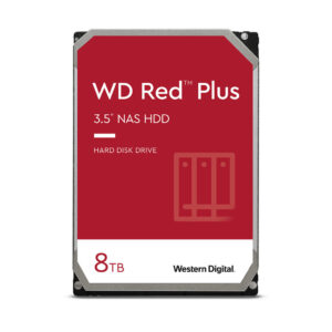 Western Digital Red Plus interne harde schijf 8 TB 5640 RPM 256 MB 3.5" SATA III