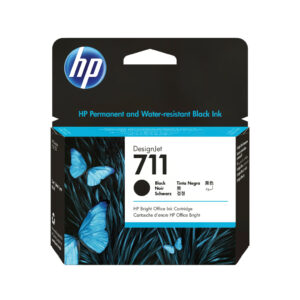HP 711 zwarte DesignJet inktcartridge, 80 ml