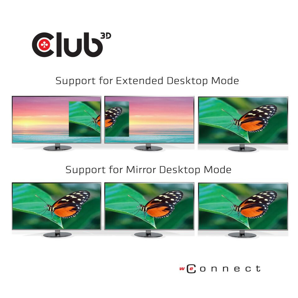 CLUB3D UNIVERSEEL USB Gen1 Type-C Triple Display Dockstation met 65 Watt voor het opladen van een lichte laptop * 1x VGA, 1x HDM - Afbeelding 2