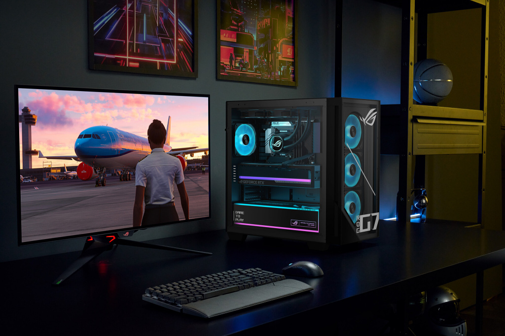 ASUS ROG G700 GM700TZ-R8400F042W AMD Ryzen™ 5 8400F 32 GB DDR5-SDRAM 1 TB SSD AMD Radeon RX 9060 XT Windows 11 Home Tower PC Zwa - Afbeelding 17