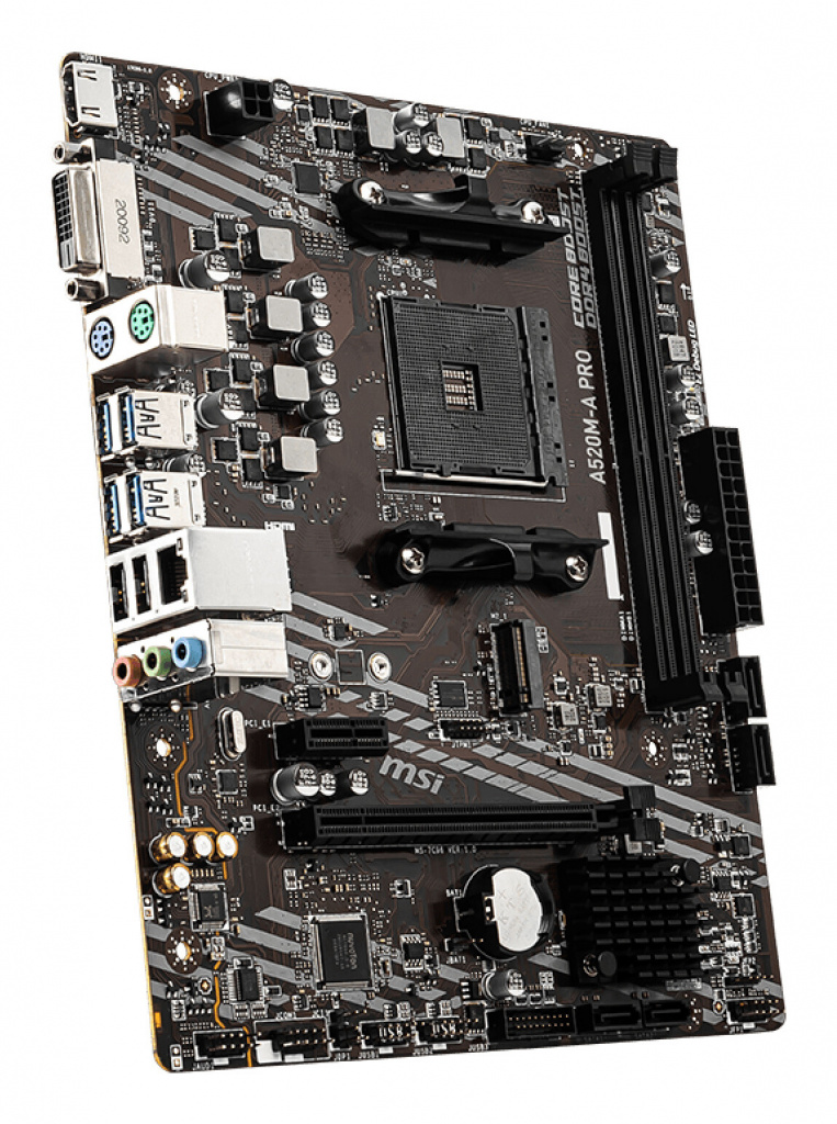 MSI A520M-A PRO moederbord AMD A520 Socket AM4 micro ATX - Afbeelding 4