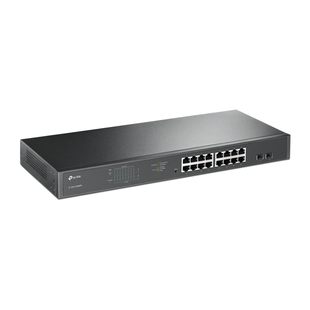 TP-Link TL-SG1218MPE Managed L2 Gigabit Ethernet (10/100/1000) Power over Ethernet (PoE) 1U Zwart - Afbeelding 2