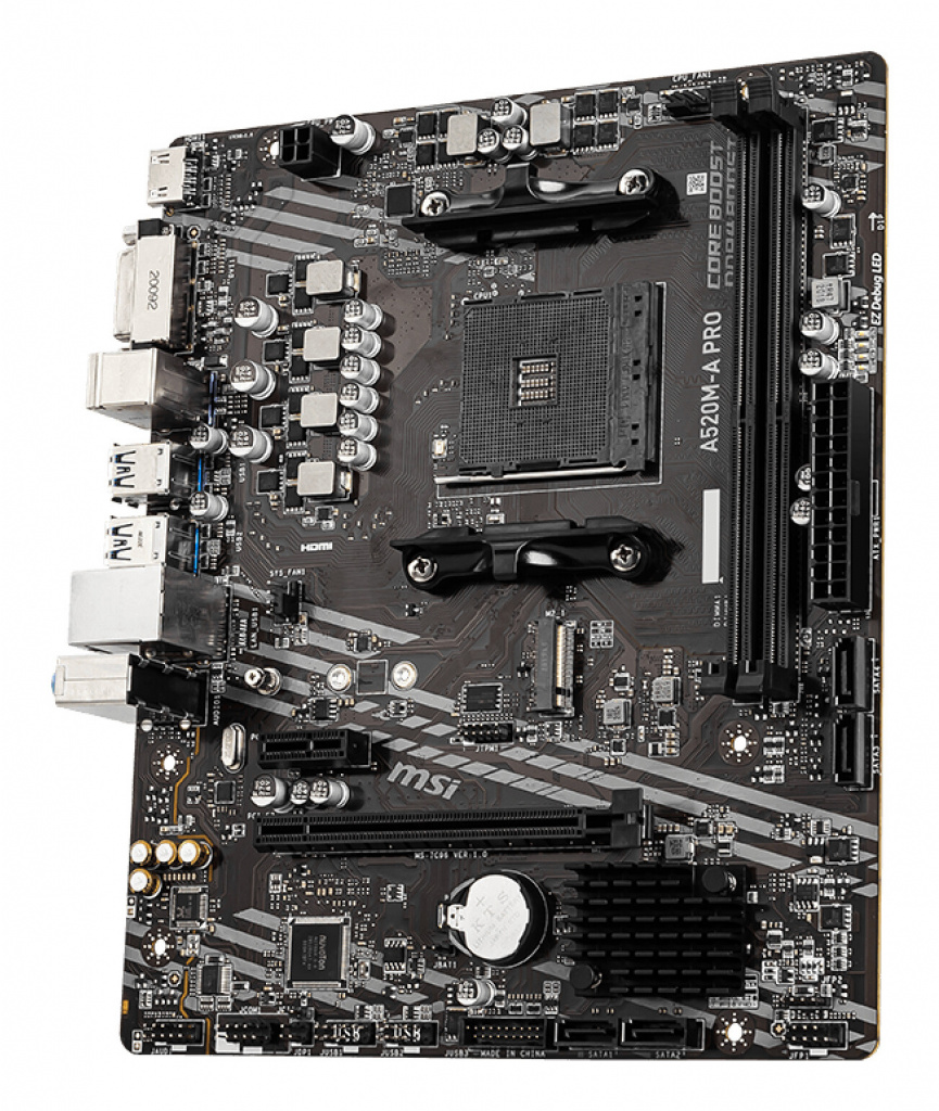 MSI A520M-A PRO moederbord AMD A520 Socket AM4 micro ATX - Afbeelding 3