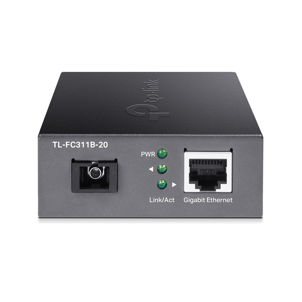 TP-Link TL-FC311B-20 netwerk media converter 1000 Mbit/s Single-mode Zwart - Afbeelding 2