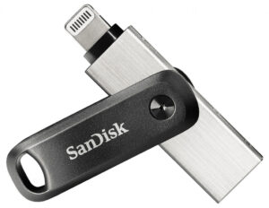 SanDisk iXpand USB flash drive 64 GB USB Type-A / Lightning 3.2 Gen 2 (3.1 Gen 2) Zwart, Zilver