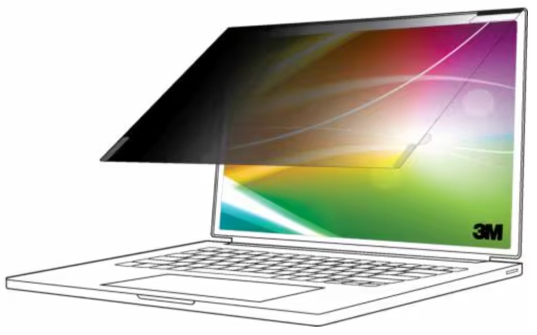 3M BP140W1E schermfilter 35,6 cm (14") Netbook Randloze privacyfilter voor schermen