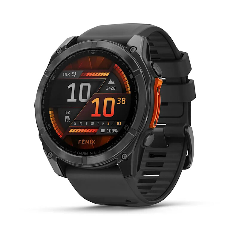 Garmin Fenix 8 3,56 cm (1.4") AMOLED 51 mm Digitaal 454 x 454 Pixels Touchscreen Grijs Wifi GPS