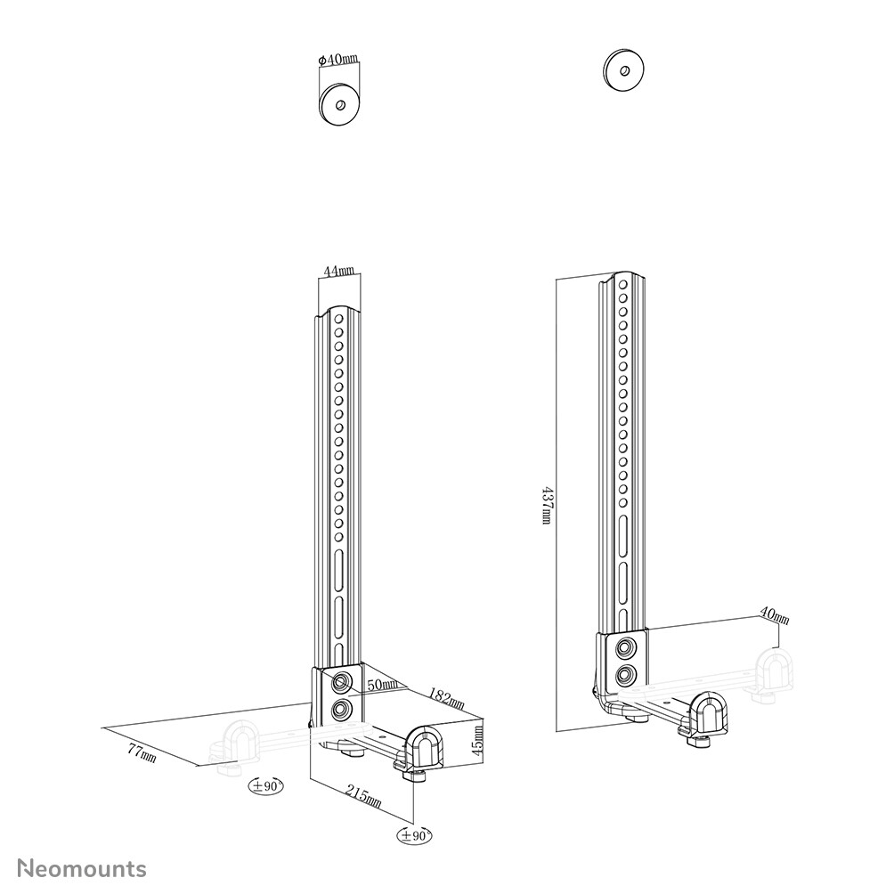 Neomounts AWL29-650BL1 Videobar/soundbar houder VESA - max 15 kg - universeel - Afbeelding 15