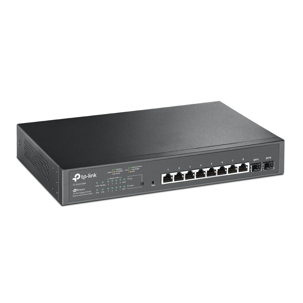 TP-Link JetStream TL-SG2210MP netwerk-switch Managed L2/L2+ Gigabit Ethernet (10/100/1000) Power over Ethernet (PoE) 1U Zwart - Afbeelding 2