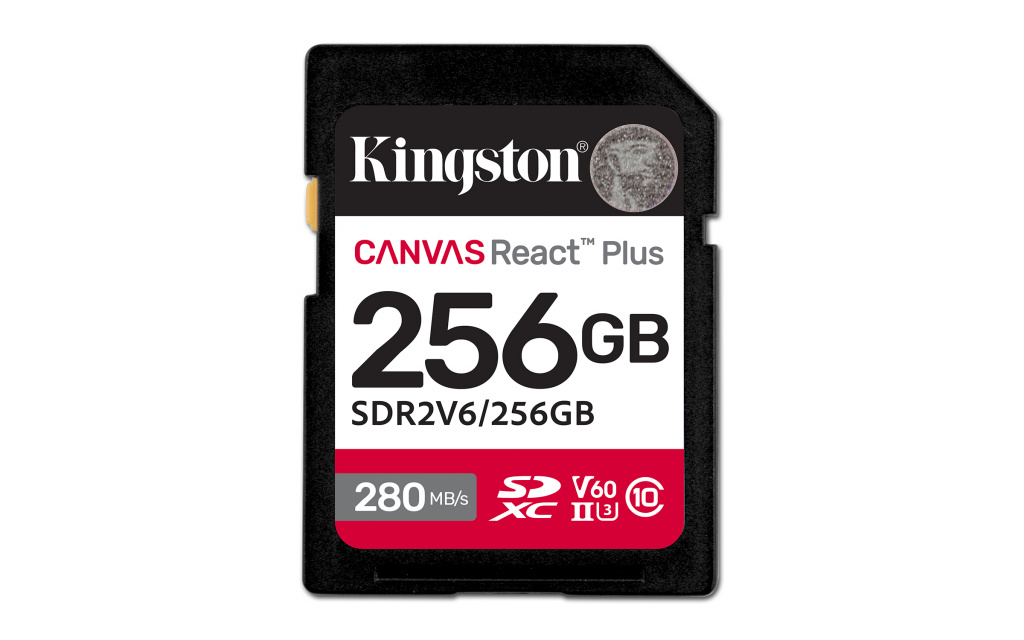 Kingston Technology 256GB Canvas React Plus SDXC UHS-II 280R/150W U3 V60 voor Full HD/4K