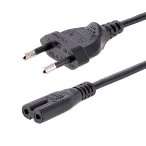 StarTech.com 1m Laptop Stroomkabel, EU Plug naar C7, 2.5A 250V, 18AWG, Laptop Vervangkabel, Printer Voedingskabel, Laptop Lader