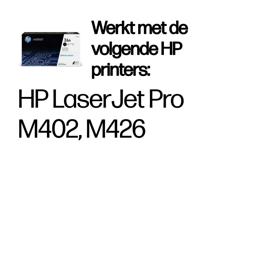 HP 26A originele zwarte LaserJet tonercartridge - Afbeelding 2