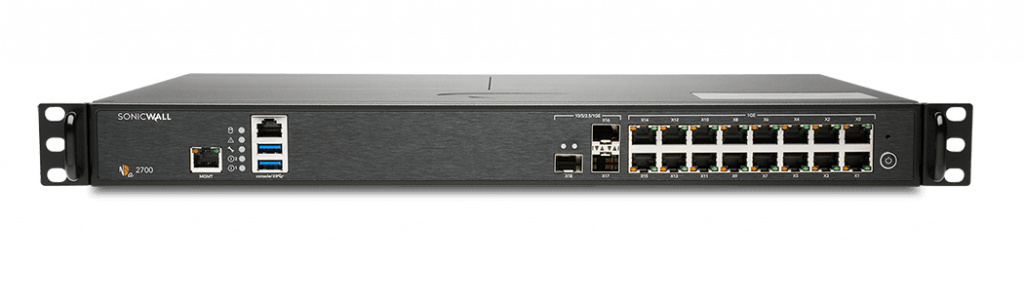 SonicWall NSA 2700 firewall (hardware) 1U 5,5 Gbit/s
