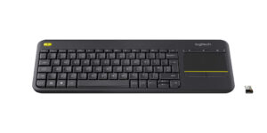 Logitech K400 Plus Tv toetsenbord Universeel RF Draadloos Slovaaks Zwart