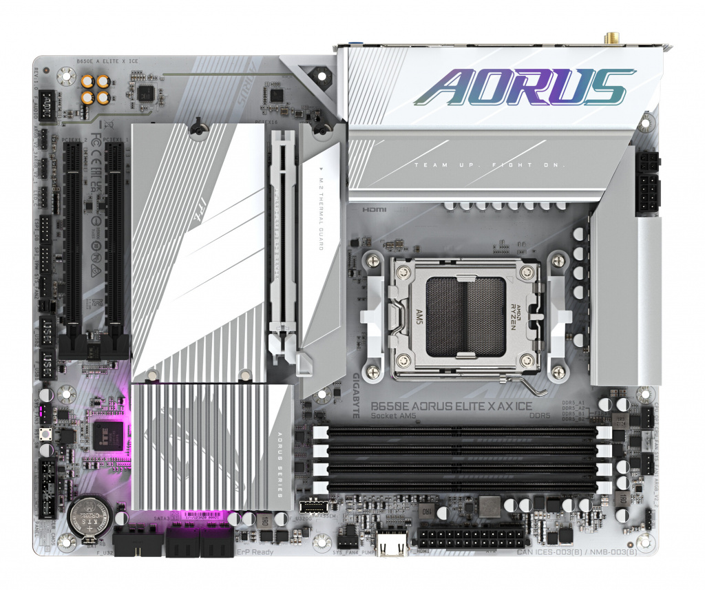 GIGABYTE B650E AORUS ELITE X AX ICE AMD B650 Socket AM5 ATX - Afbeelding 5