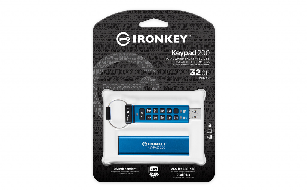 Kingston Technology IronKey 32GB Keypad 200, FIPS 140-3 Lvl 3 (aangevraagd) AES-256 versleuteld - Afbeelding 2