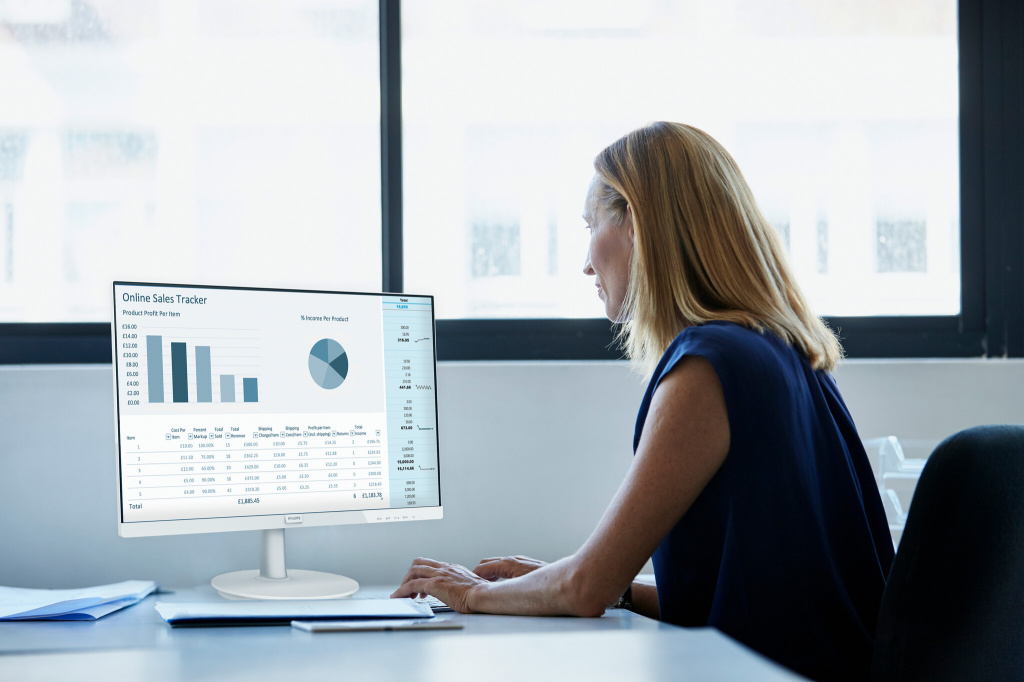 Philips V Line 271V8AW/00 computer monitor 68,6 cm (27") 1920 x 1080 Pixels Full HD LCD Wit - Afbeelding 2