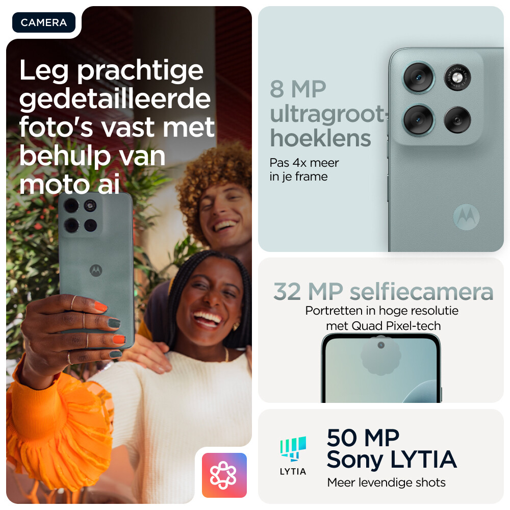 Motorola moto g56 5G 17,1 cm (6.72") Hybride Dual SIM Android 15 USB Type-C 8 GB 256 GB 5200 mAh Grijs - Afbeelding 14