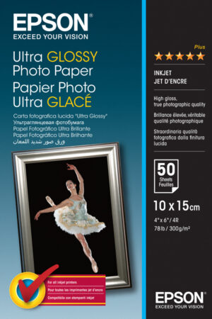 Epson Ultra Glossy Photo Paper - 10x15cm - 50 Vellen