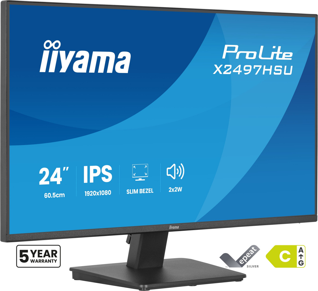 iiyama ProLite X2497HSU-B1 computer monitor 60,5 cm (23.8") 1920 x 1080 Pixels Full HD LED Zwart