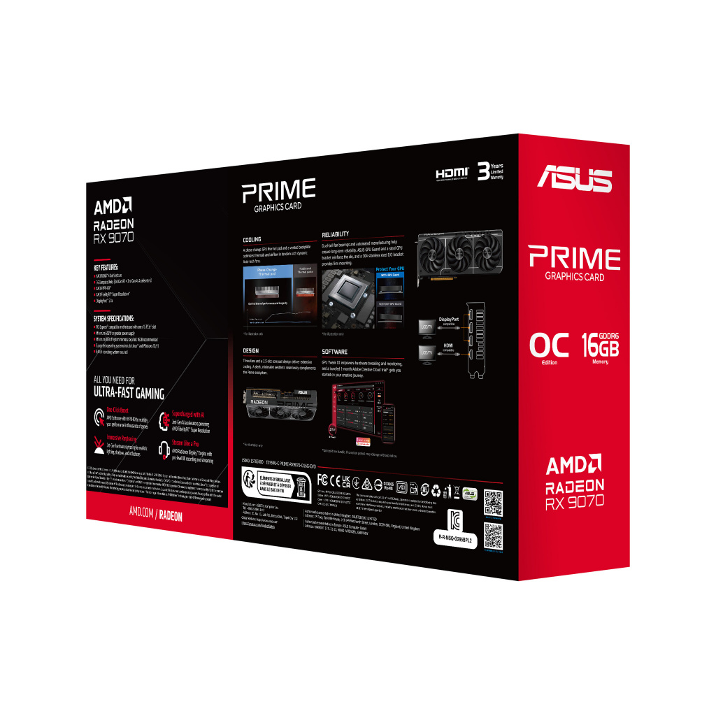 ASUS Prime -RX9070-O16G-EVO AMD Radeon RX 9070 16 GB GDDR6 - Afbeelding 18
