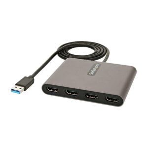StarTech.com USB 3.0 naar 4x HDMI Adapter, Externe Video & Grafische Kaart, USB Type-A naar Quad HDMI Display Adapter Dongle, 10