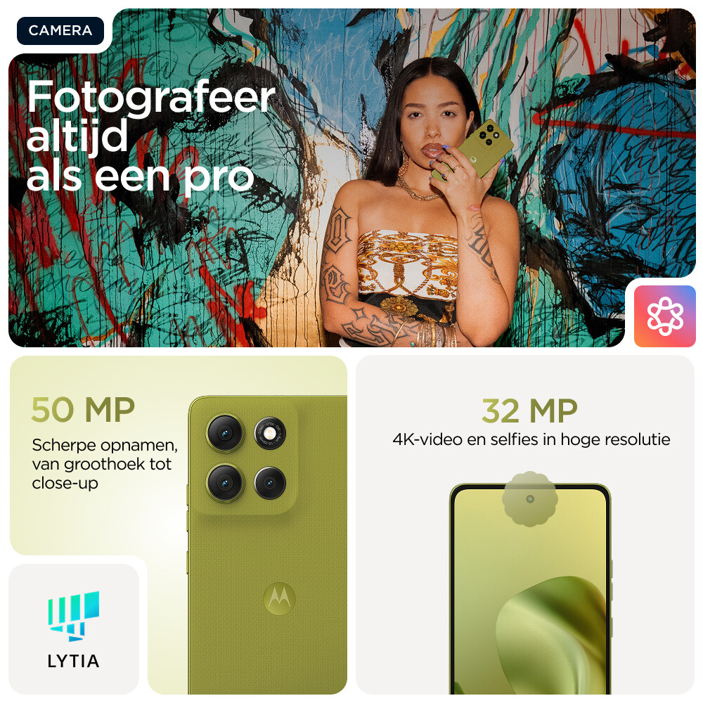 Motorola moto g86 power 5G 16,9 cm (6.67") Dual SIM Android 15 USB Type-C 12 GB 256 GB 6720 mAh Groen - Afbeelding 20