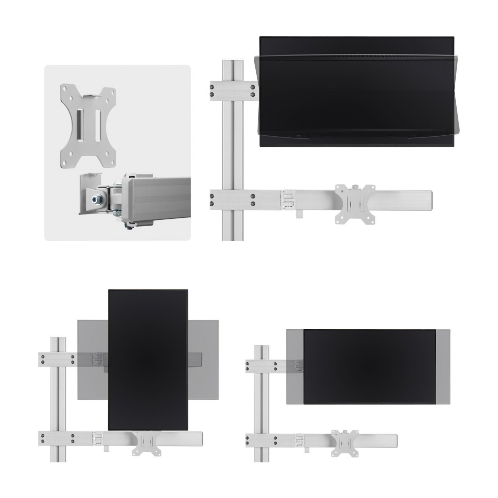 StarTech.com 6-MONITOR-ARM-A flat panel bureau steun 81,3 cm (32") Wit - Afbeelding 6