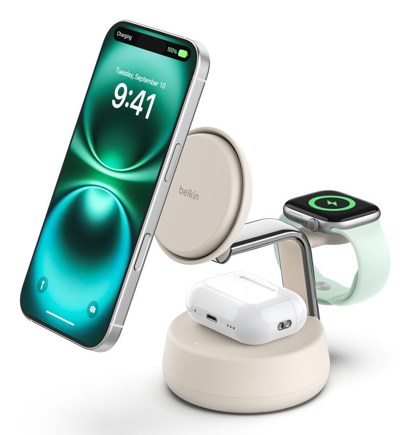 Belkin Qi2 Fitness tracker, Hoofdtelefoons, Smartphone, Smartwatch Wit USB Draadloos opladen Snel opladen Binnen