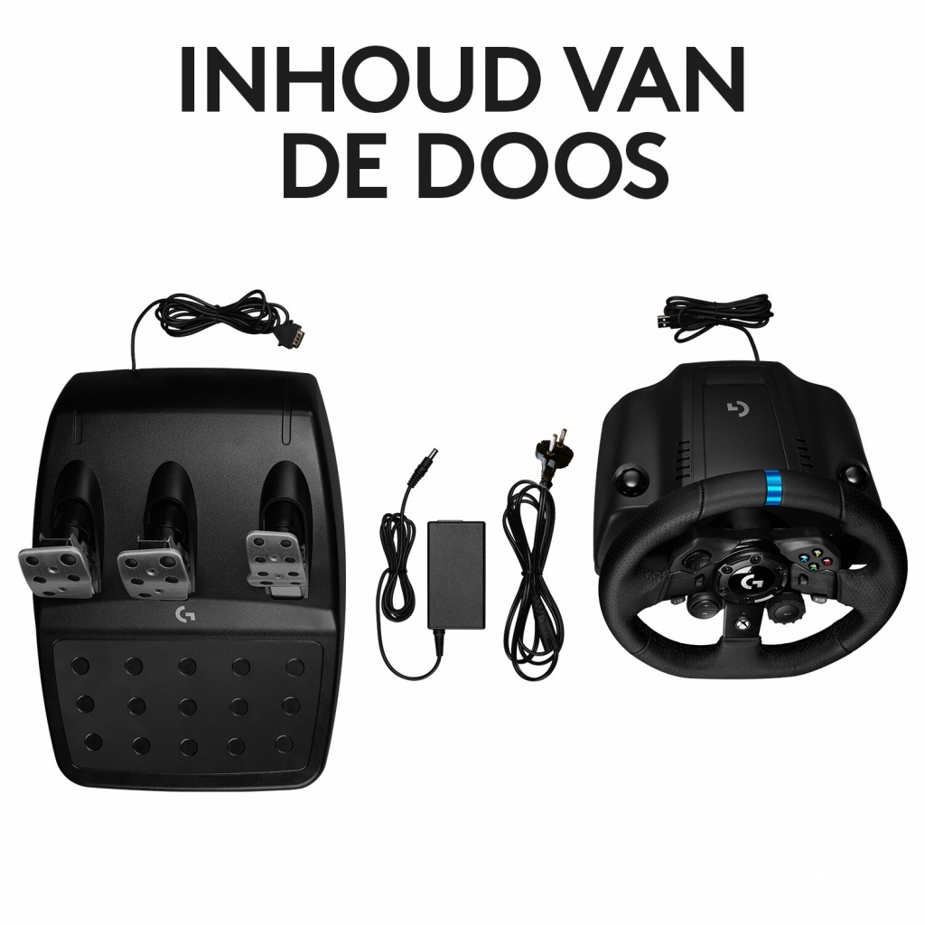 Logitech G G923 Zwart USB 2.0 Stuurwiel + pedalen Analoog/digitaal PC, Xbox One, Xbox Series S, Xbox Series X - Afbeelding 16