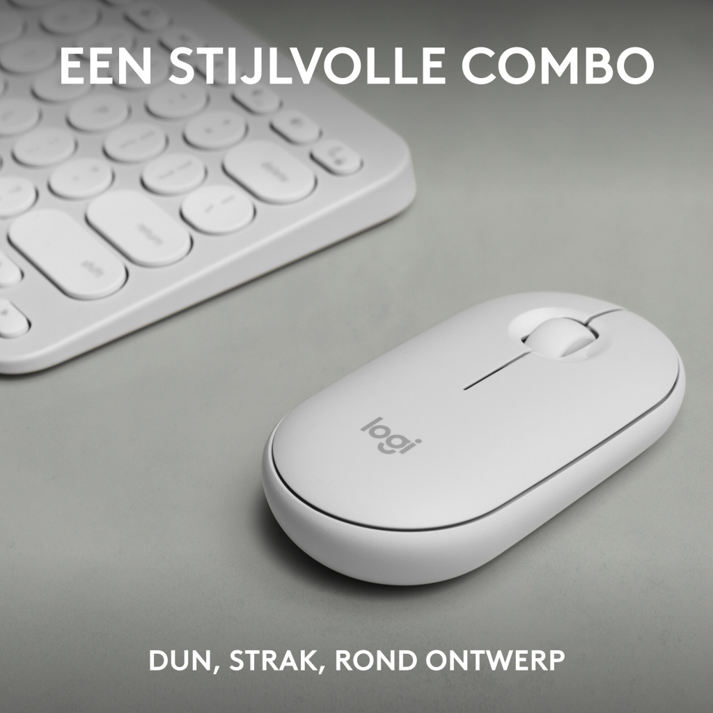 Logitech 920-012240 toetsenbord Inclusief muis Universeel RF-draadloos + Bluetooth QWERTY US International Wit - Afbeelding 2