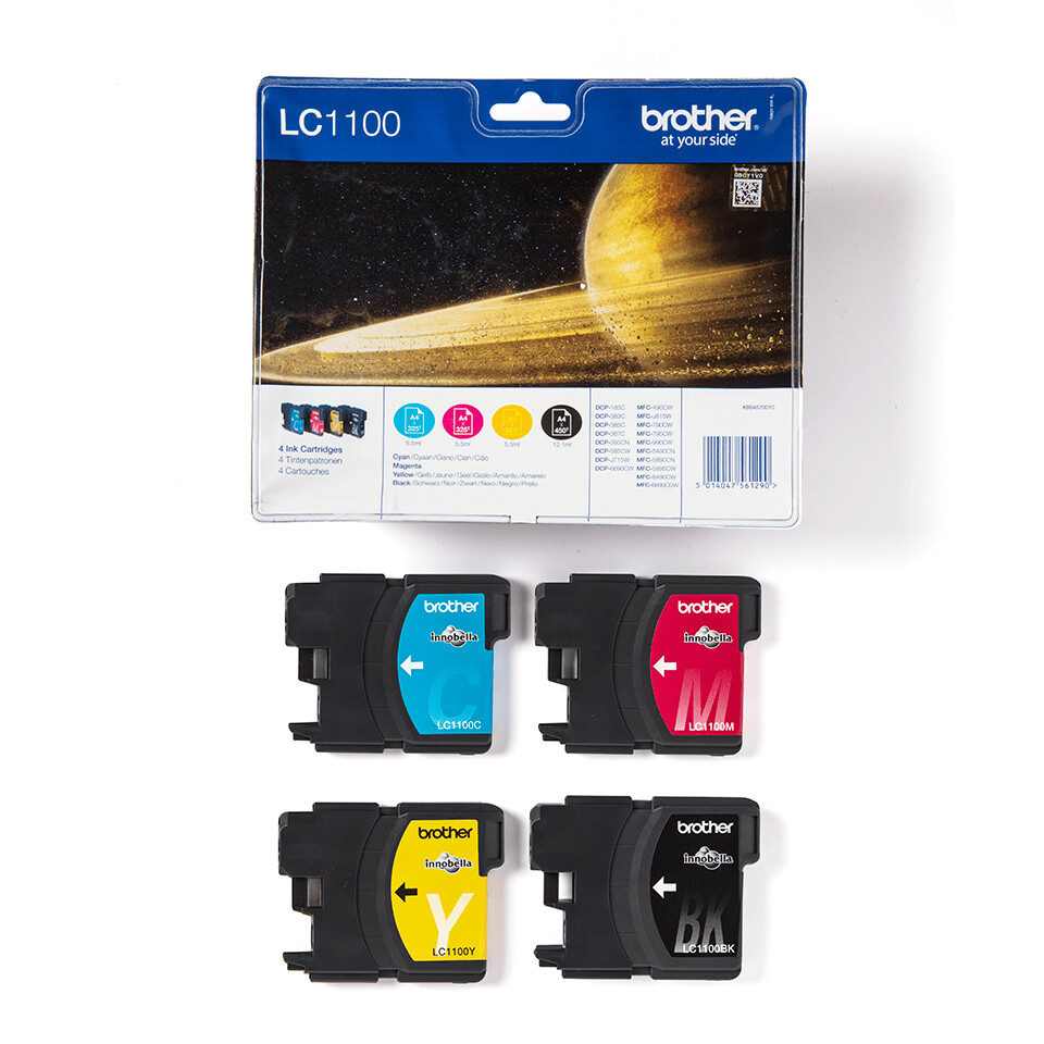 Brother LC1100VALBP inktcartridge 4 stuk(s) Origineel Zwart, Cyaan, Magenta, Geel - Afbeelding 3