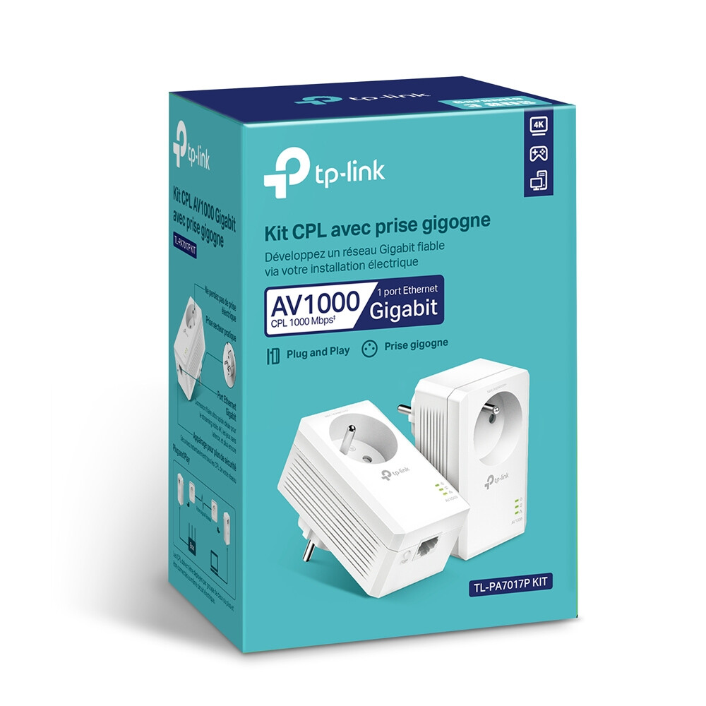 TP-Link TL-PA7017PKIT(FR) 1000 Mbit/s Ethernet LAN Wit 2 stuk(s) - Afbeelding 7