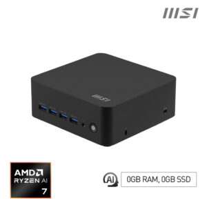 MSI Cubi Z AI 8M-006BEU AMD Ryzen 7 8845HS 2 slots Max 64GB RAM No HDD No OS Black