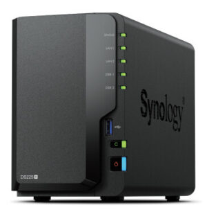 Synology DiskStation DS225+ 2 Bay NAS Desktop Intel® Celeron® J4125 2 GB DDR4 Synology DSM Zwart