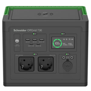 APC SE OffGrid Portable Power Station 730 - Li-Ion accu, LCD, 2x stopcontact, 3x USB-A, 2x USB-C, 3x 12V, draadloze lader