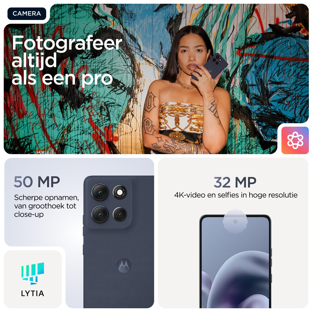 Motorola moto g86 power 5G 16,9 cm (6.67") Dual SIM Android 15 USB Type-C 12 GB 256 GB 6720 mAh Blauw - Afbeelding 19