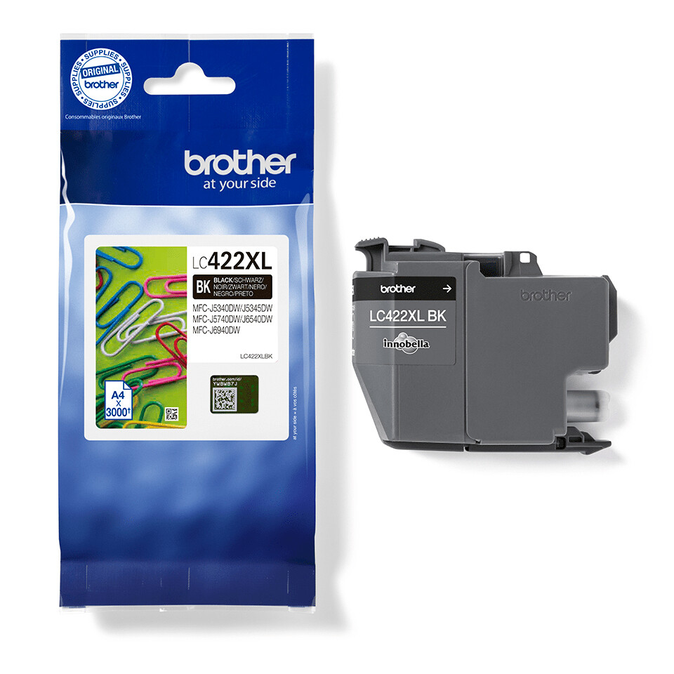 Brother LC422XLBK inktcartridge 1 stuk(s) Origineel Hoog (XL) rendement Zwart - Afbeelding 2