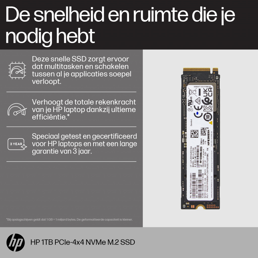 HP 1 TB PCIe4x4 NVMe M.2 SSD - Afbeelding 2