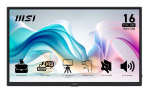 MSI PRO MP165 E6 Draagbare televisie en monitoor Draagbare monitor Zwart 39,6 cm (15.6") LED 1920 x 1080 Pixels