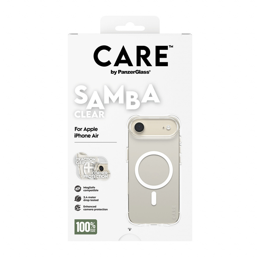 PanzerGlass CARE by ® Fashionable Case Samba Transparent w. White MagSafe iPhone Air mobiele telefoon behuizingen Hoes Transpara - Afbeelding 3