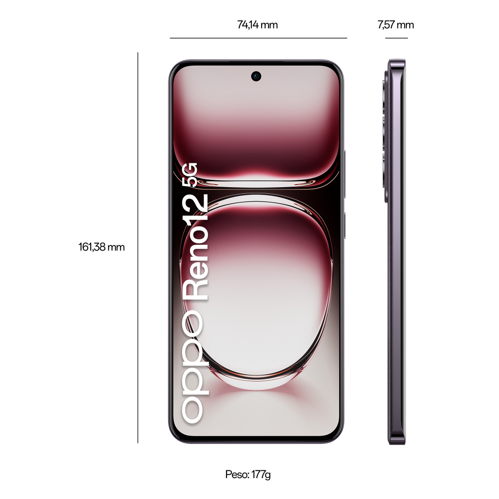 OPPO Reno12 5G 17 cm (6.7") Dual SIM Android 14 USB Type-C 12 GB 256 GB 5000 mAh Zwart - Afbeelding 4