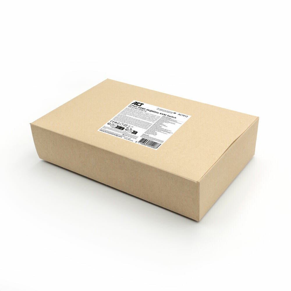 ACT 2-Poorts HDMI 4K@60Hz KVM switch, USB 3.2 Gen1 (USB 3.0) - Afbeelding 2