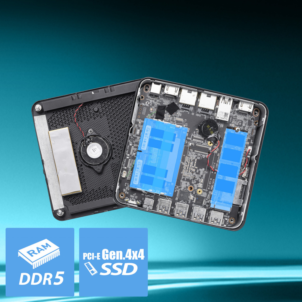 MSI Cubi Z AI 8M-008BEU AMD Ryzen 5 8645HS 2 slots Max 64GB RAM No HDD No OS Black - Afbeelding 5