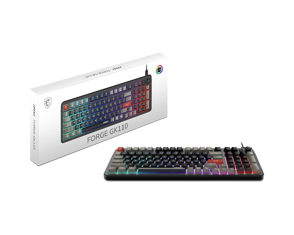 MSI FORGE GK110 toetsenbord Gamen USB QWERTY Amerikaans Engels Zwart - Afbeelding 5