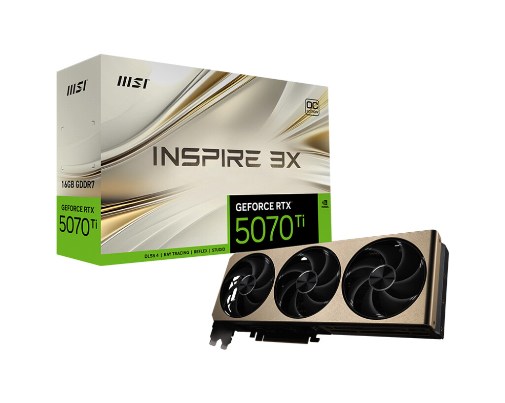 MSI GEFORCE RTX 5070 TI 16G INSPIRE 3X OC videokaart NVIDIA 16 GB GDDR7 - Afbeelding 7