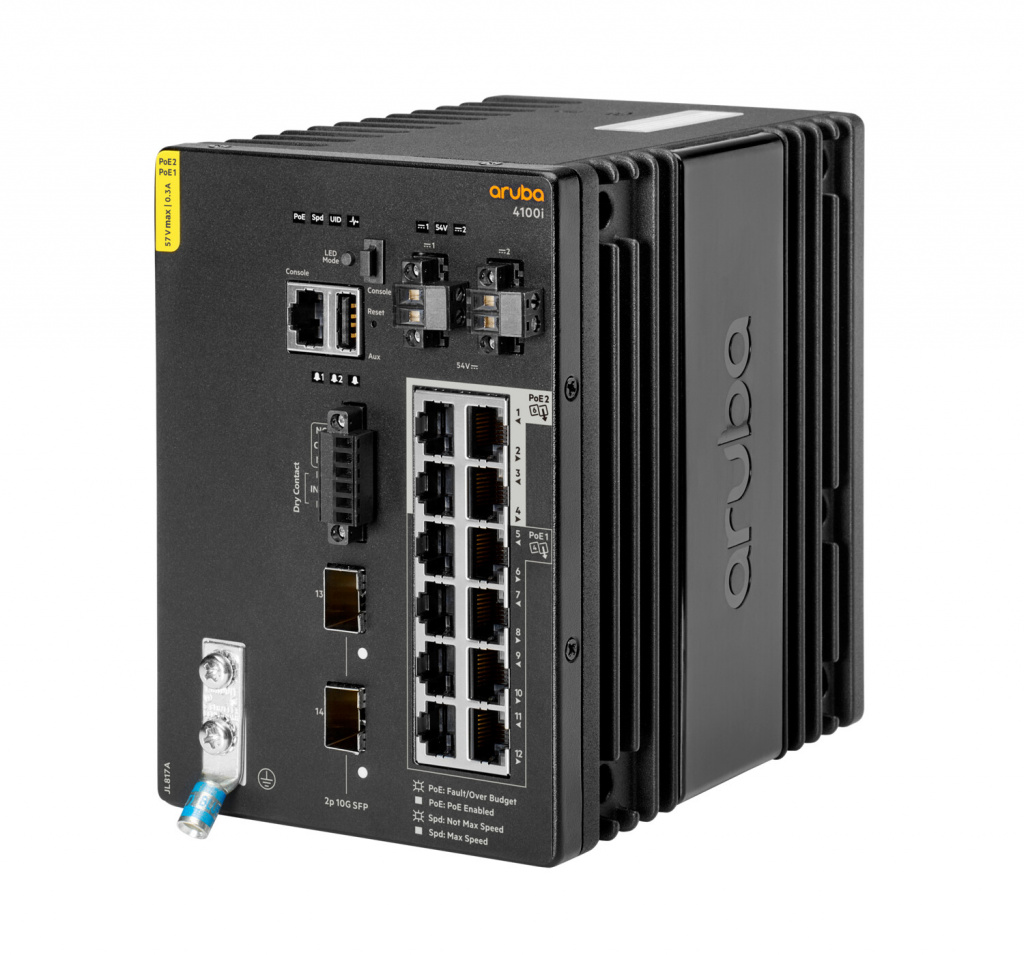 Hewlett Packard Enterprise Aruba 4100i Managed L2 Gigabit Ethernet (10/100/1000) Power over Ethernet (PoE) 4U Zwart - Afbeelding 2