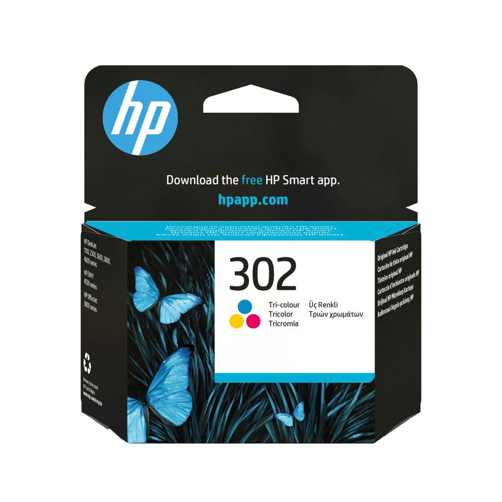 HP 302 originele drie-kleuren inktcartridge