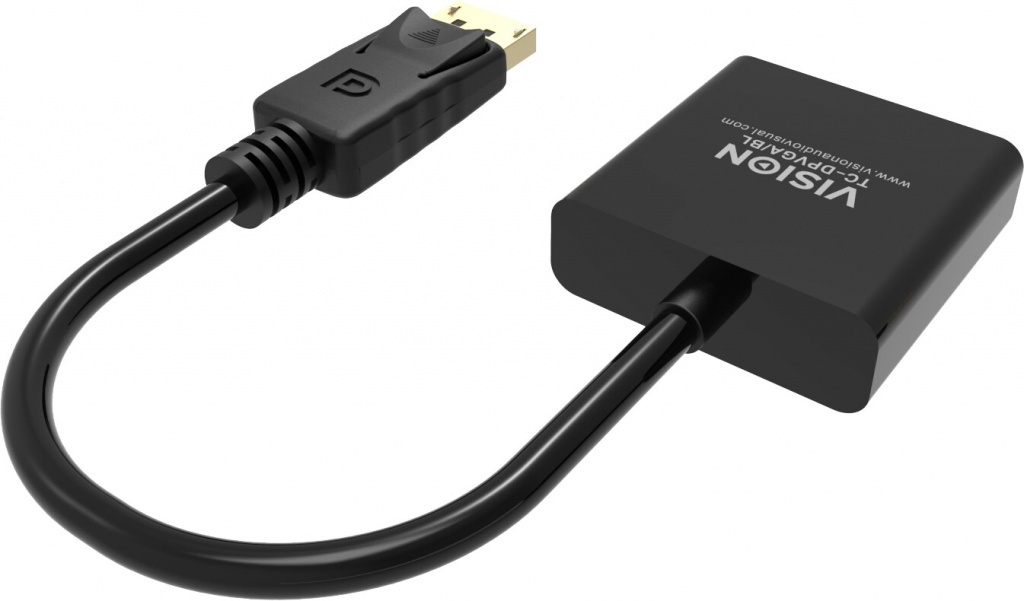 Vision TC-DPVGA/BL video kabel adapter DisplayPort VGA (D-Sub) Zwart - Afbeelding 6