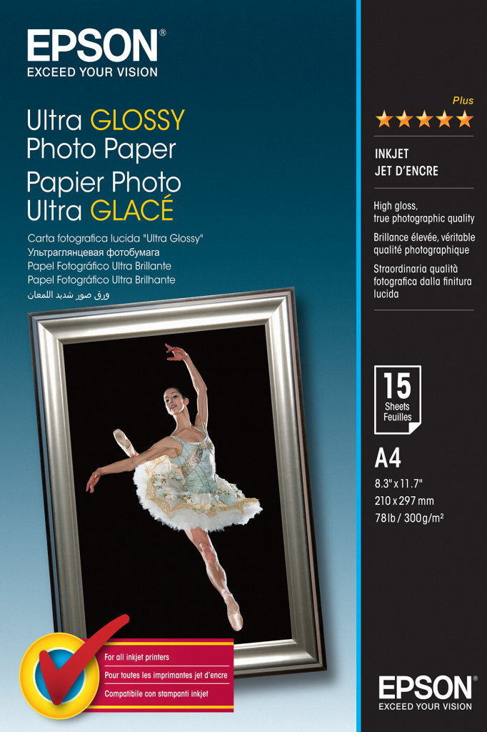 Epson Ultra Glossy Photo Paper - A4 - 15 Vellen